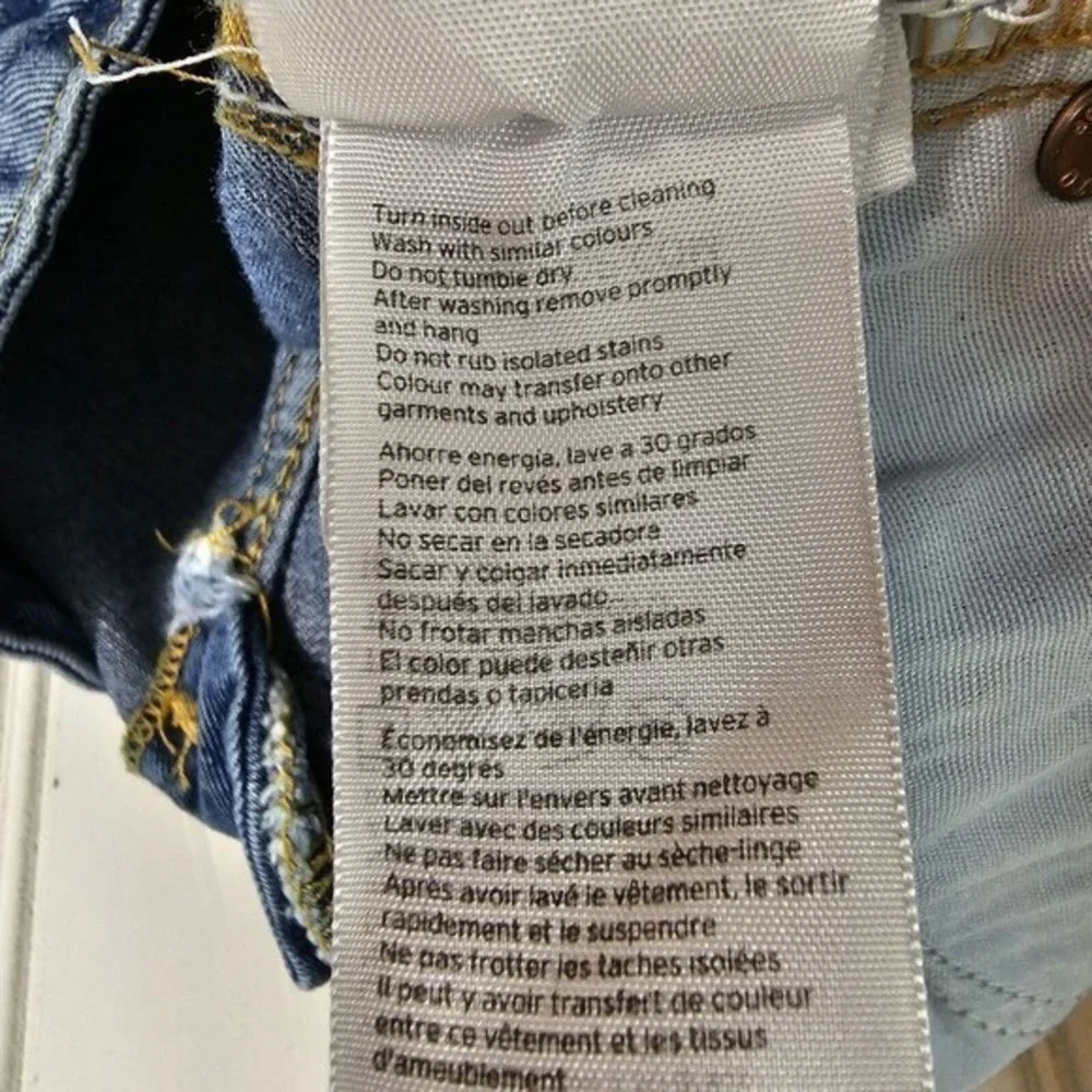 Topshop Moto Jean Shorts Women's Button Fly Size‎ 8 - Picture 6 of 10